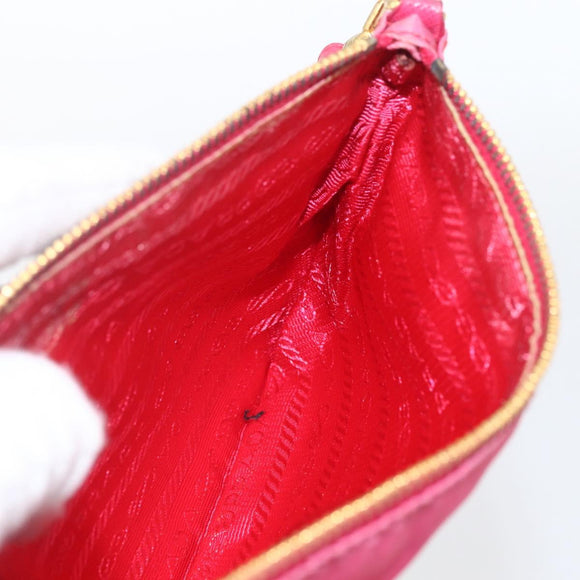 PRADA Shoulder Bag Nylon Pink Gold Auth 154238