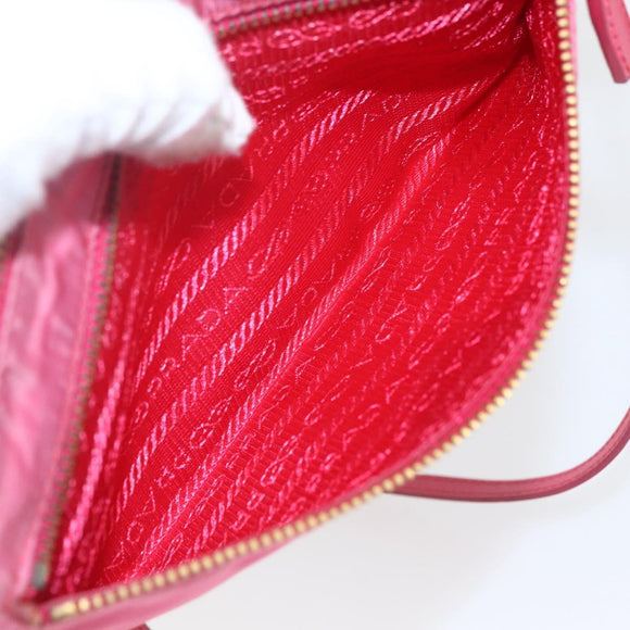 PRADA Shoulder Bag Nylon Pink Gold Auth 154238