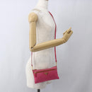 PRADA Shoulder Bag Nylon Pink Gold Auth 154238-23