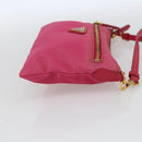 PRADA Shoulder Bag Nylon Pink Gold Auth 154238-4