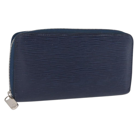 LOUIS VUITTON Epi Zippy Wallet Long Wallet Blue M61873 LV Auth 154243
