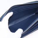 LOUIS VUITTON Epi Zippy Wallet Long Wallet Blue M61873 LV Auth 154243-10