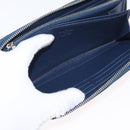 LOUIS VUITTON Epi Zippy Wallet Long Wallet Blue M61873 LV Auth 154243-17