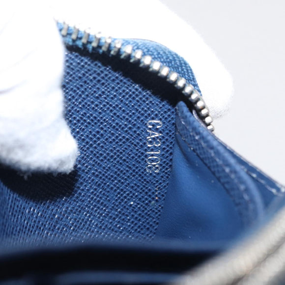 LOUIS VUITTON Epi Zippy Wallet Long Wallet Blue M61873 LV Auth 154243