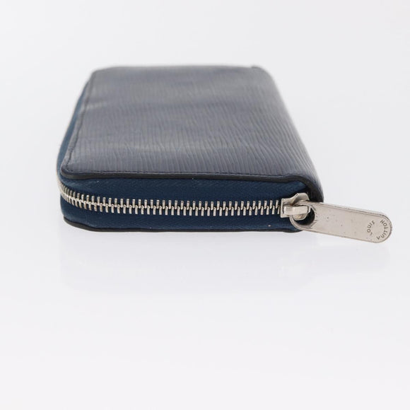 LOUIS VUITTON Epi Zippy Wallet Long Wallet Blue M61873 LV Auth 154243