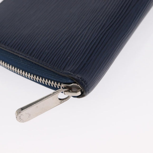 LOUIS VUITTON Epi Zippy Wallet Long Wallet Blue M61873 LV Auth 154243