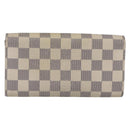 LOUIS VUITTON Damier Azur Portefeuille Sarah Long Wallet N61735 LV Auth 154245-2