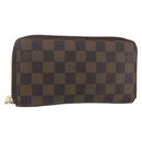 LOUIS VUITTON Damier Ebene Zippy Wallet Long Wallet N41661 LV Auth 154246-1