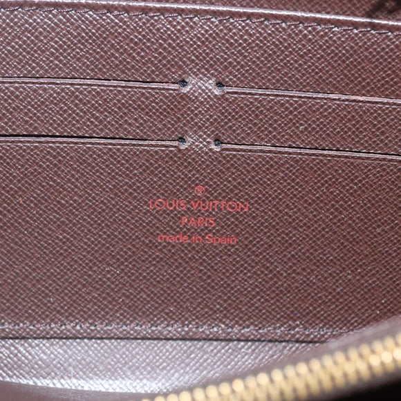 LOUIS VUITTON Damier Ebene Zippy Wallet Long Wallet N41661 LV Auth 154246