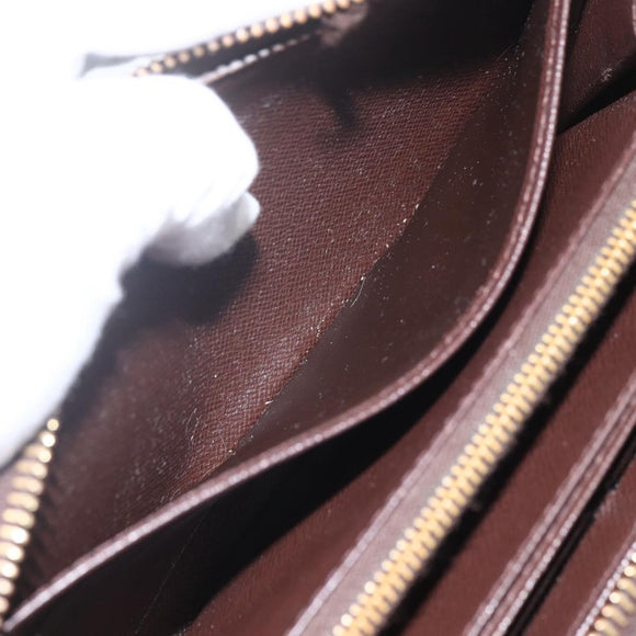 LOUIS VUITTON Damier Ebene Zippy Wallet Long Wallet N41661 LV Auth 154246