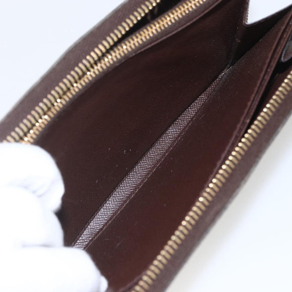 LOUIS VUITTON Damier Ebene Zippy Wallet Long Wallet N41661 LV Auth 154246