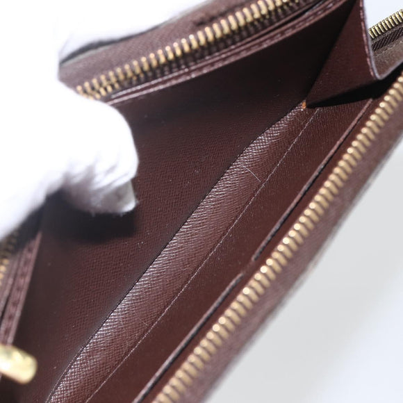 LOUIS VUITTON Damier Ebene Zippy Wallet Long Wallet N41661 LV Auth 154246