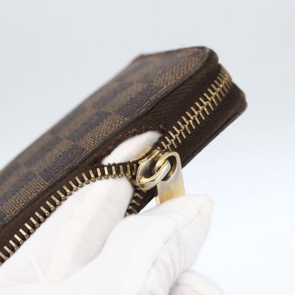 LOUIS VUITTON Damier Ebene Zippy Wallet Long Wallet N41661 LV Auth 154246