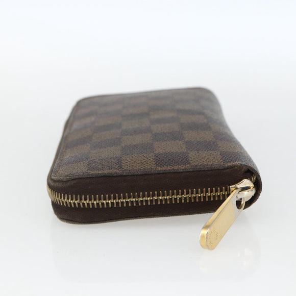 LOUIS VUITTON Damier Ebene Zippy Wallet Long Wallet N41661 LV Auth 154246