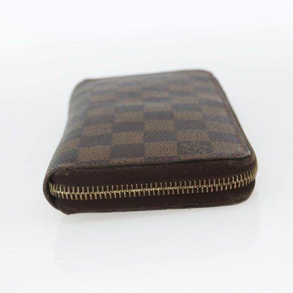 LOUIS VUITTON Damier Ebene Zippy Wallet Long Wallet N41661 LV Auth 154246
