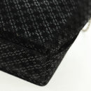 Salvatore Ferragamo Chain Shoulder Bag Suede Black Silver Auth 154248V-17
