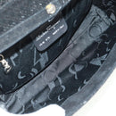 Salvatore Ferragamo Chain Shoulder Bag Suede Black Silver Auth 154248V-10
