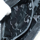 Salvatore Ferragamo Chain Shoulder Bag Suede Black Silver Auth 154248V-23