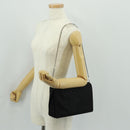Salvatore Ferragamo Chain Shoulder Bag Suede Black Silver Auth 154248V-24
