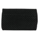 Salvatore Ferragamo Chain Shoulder Bag Suede Black Silver Auth 154248V-2