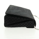 Salvatore Ferragamo Chain Shoulder Bag Suede Black Silver Auth 154248V-4