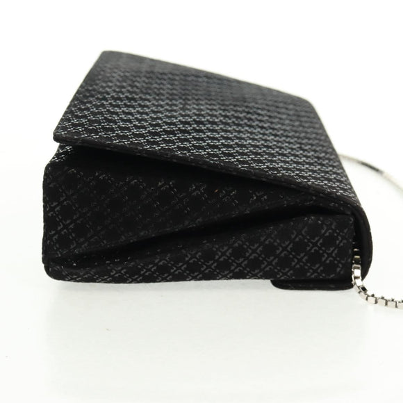 Salvatore Ferragamo Chain Shoulder Bag Suede Black Silver Auth 154248V
