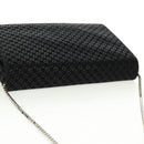 Salvatore Ferragamo Chain Shoulder Bag Suede Black Silver Auth 154248V-6