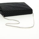 Salvatore Ferragamo Chain Shoulder Bag Suede Black Silver Auth 154248V-7