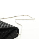Salvatore Ferragamo Chain Shoulder Bag Suede Black Silver Auth 154248V-14
