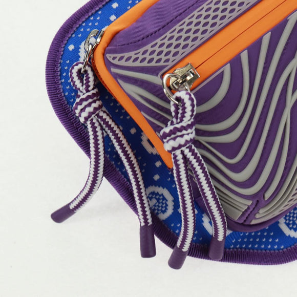 GUCCI Interlocking G Waist Bag Nylon Purple Silver 752102 Auth 154250M