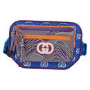 GUCCI Interlocking G Waist Bag Nylon Purple Silver 752102 Auth 154250M-13
