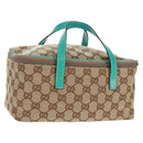 GUCCI GG Canvas Hand Bag Beige 124540 Auth 154256V-1