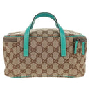 GUCCI GG Canvas Hand Bag Beige 124540 Auth 154256V-2