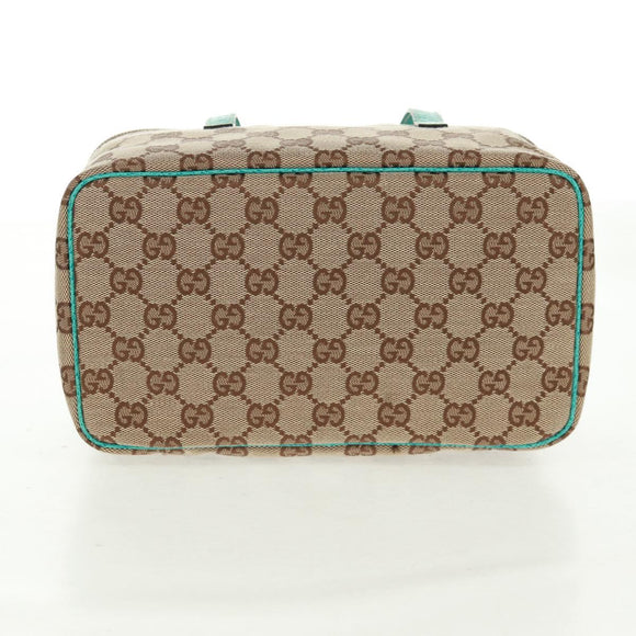 GUCCI GG Canvas Hand Bag Beige 124540 Auth 154256V