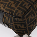 FENDI Zucca Canvas Hand Bag Black Brown Auth 154262-15