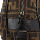 FENDI Zucca Canvas Hand Bag Black Brown Auth 154262-17