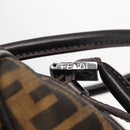 FENDI Zucca Canvas Hand Bag Black Brown Auth 154262-10