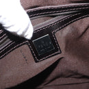 FENDI Zucca Canvas Hand Bag Black Brown Auth 154262-18