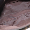 FENDI Zucca Canvas Hand Bag Black Brown Auth 154262-11
