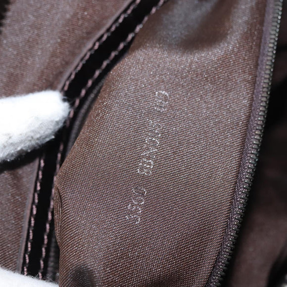 FENDI Zucca Canvas Hand Bag Black Brown Auth 154262