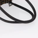 FENDI Zucca Canvas Hand Bag Black Brown Auth 154262-7