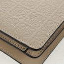 LOEWE Anagram Wallet Leather Ivory Gold Auth 154264SAM-18