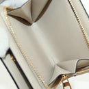 LOEWE Anagram Wallet Leather Ivory Gold Auth 154264SAM-10