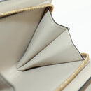 LOEWE Anagram Wallet Leather Ivory Gold Auth 154264SAM-20