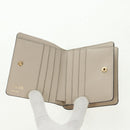 LOEWE Anagram Wallet Leather Ivory Gold Auth 154264SAM-11
