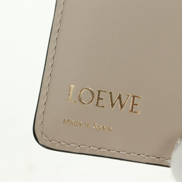 LOEWE Anagram Wallet Leather Ivory Gold Auth 154264SAM