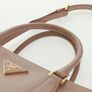 PRADA Hand Bag Safiano leather 2way Pink Gold Auth 154265V-15