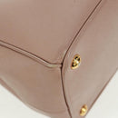 PRADA Hand Bag Safiano leather 2way Pink Gold Auth 154265V-18