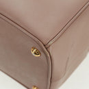 PRADA Hand Bag Safiano leather 2way Pink Gold Auth 154265V-19