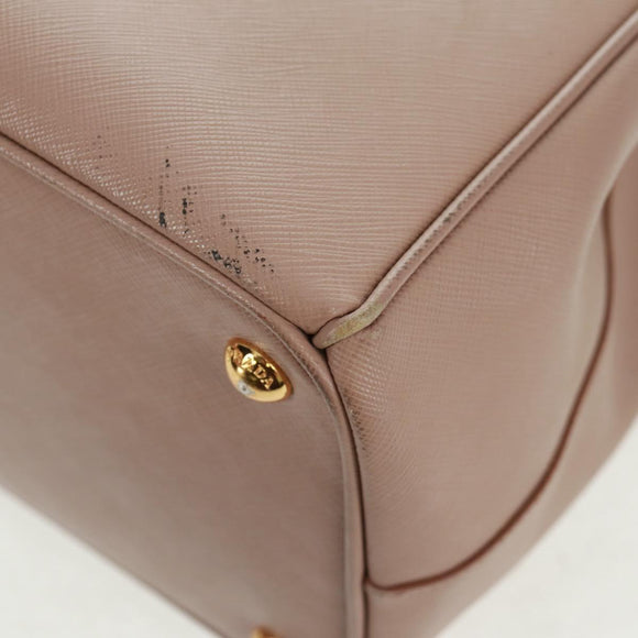 PRADA Hand Bag Safiano leather 2way Pink Gold Auth 154265V